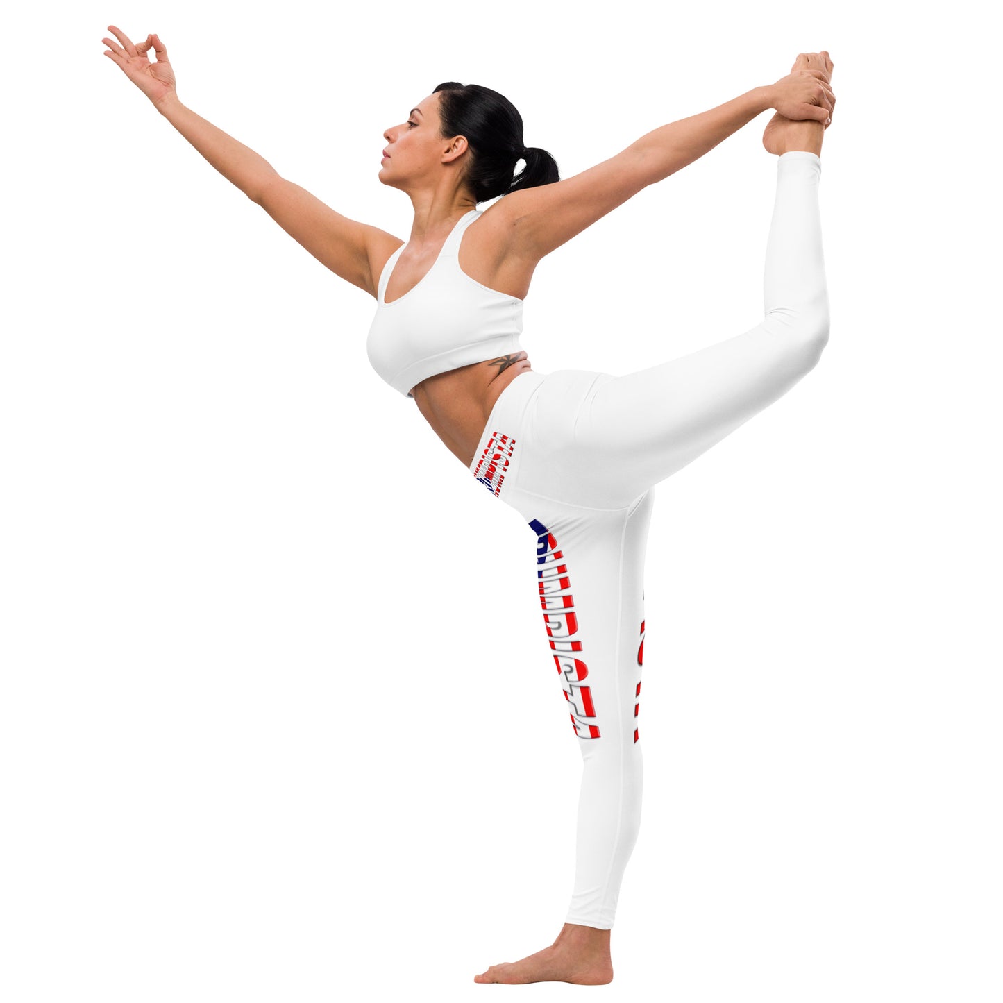 Trumpista Standard Puerto Rican Flag Yoga Leggings