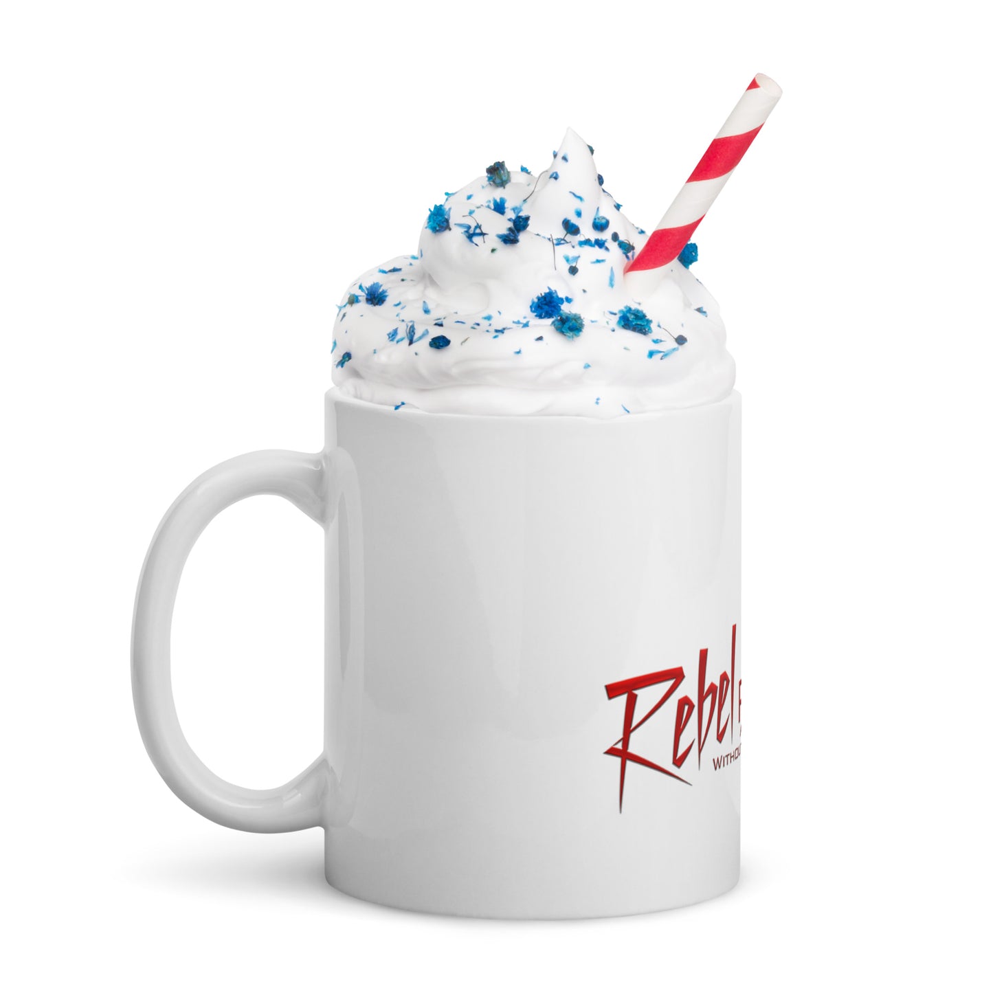 White glossy mug