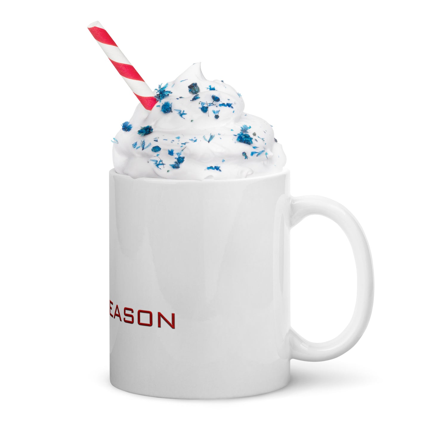 White glossy mug