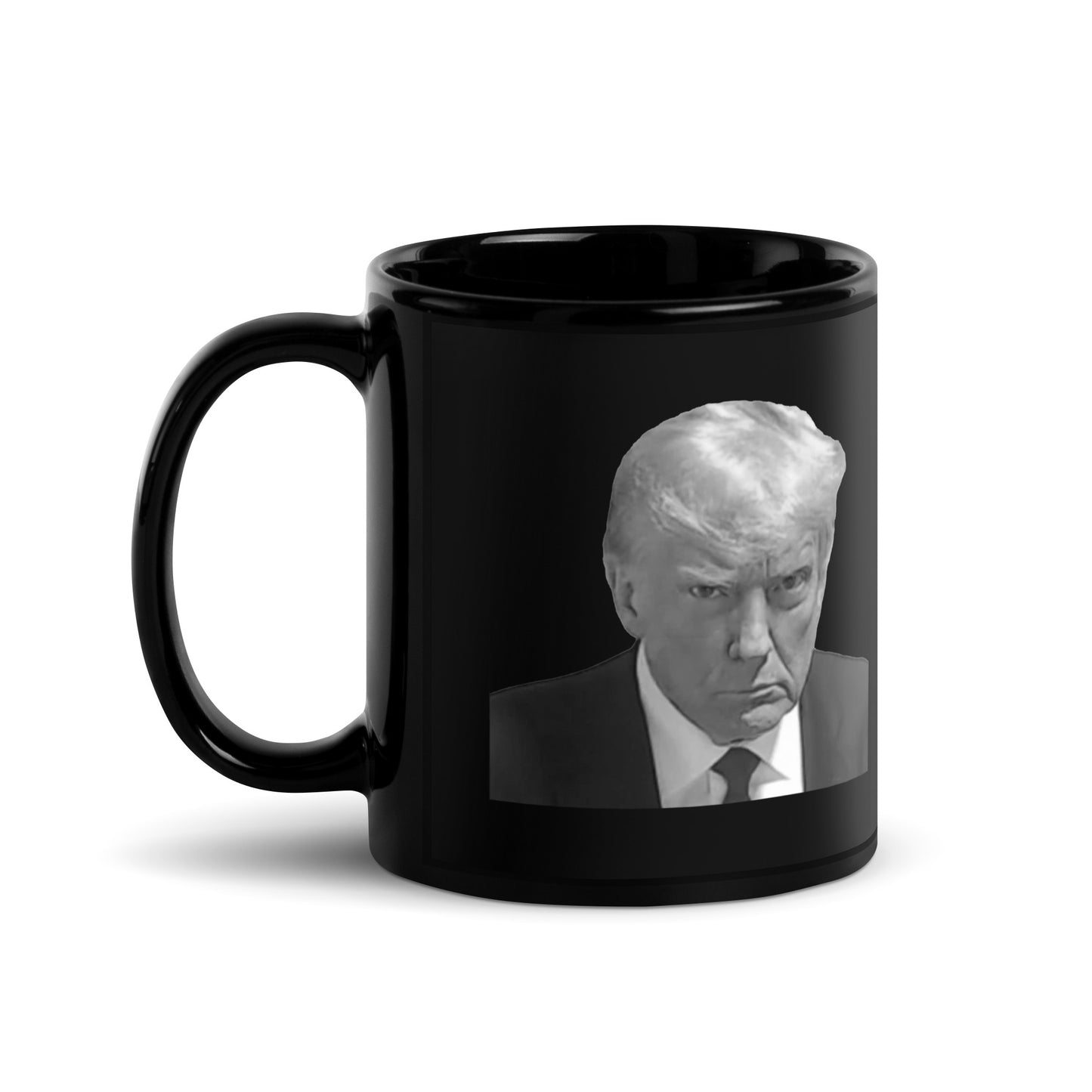 TRUMP MUGSHOT Black Glossy Mug