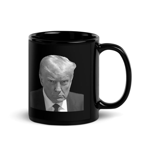 TRUMP MUGSHOT Black Glossy Mug