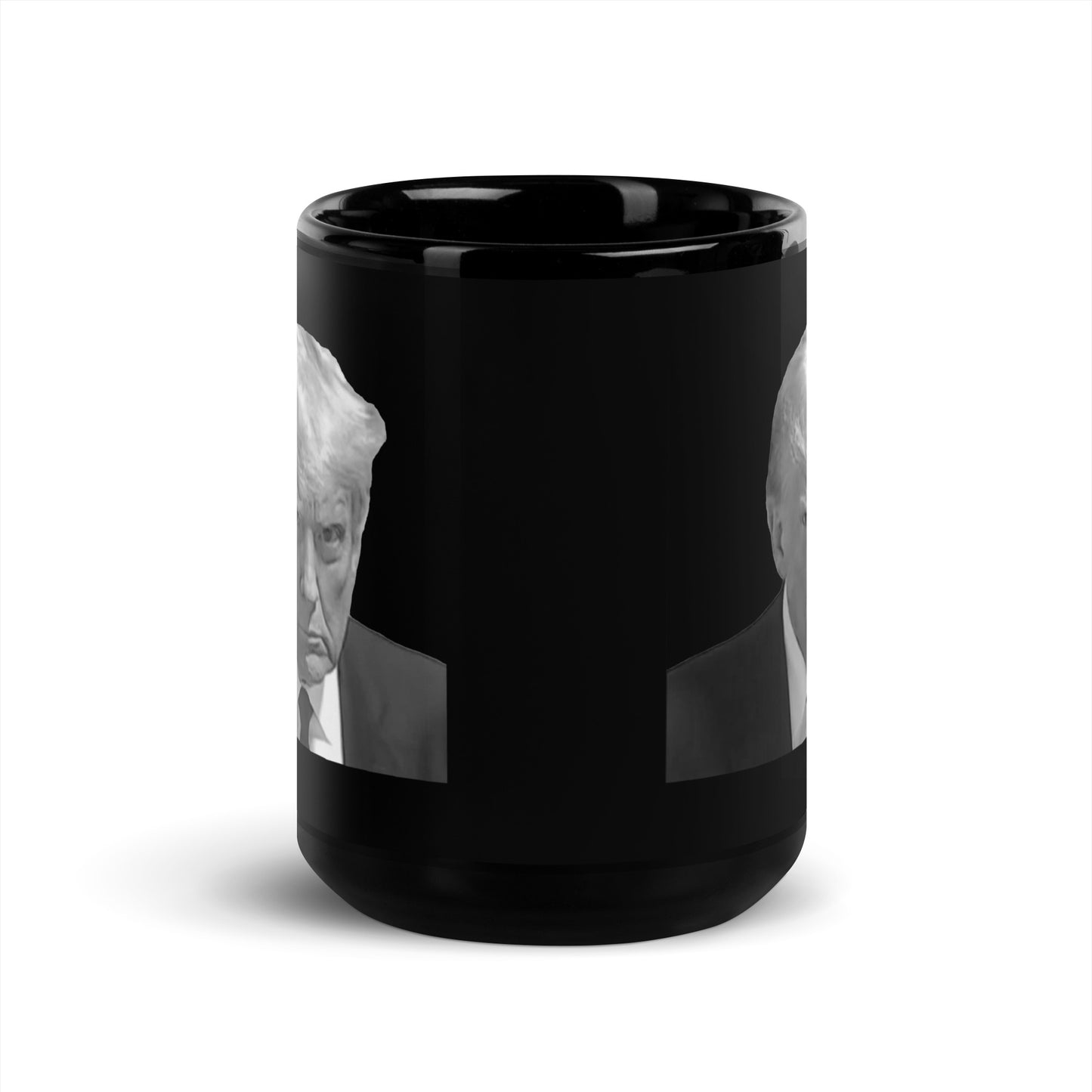 TRUMP MUGSHOT Black Glossy Mug