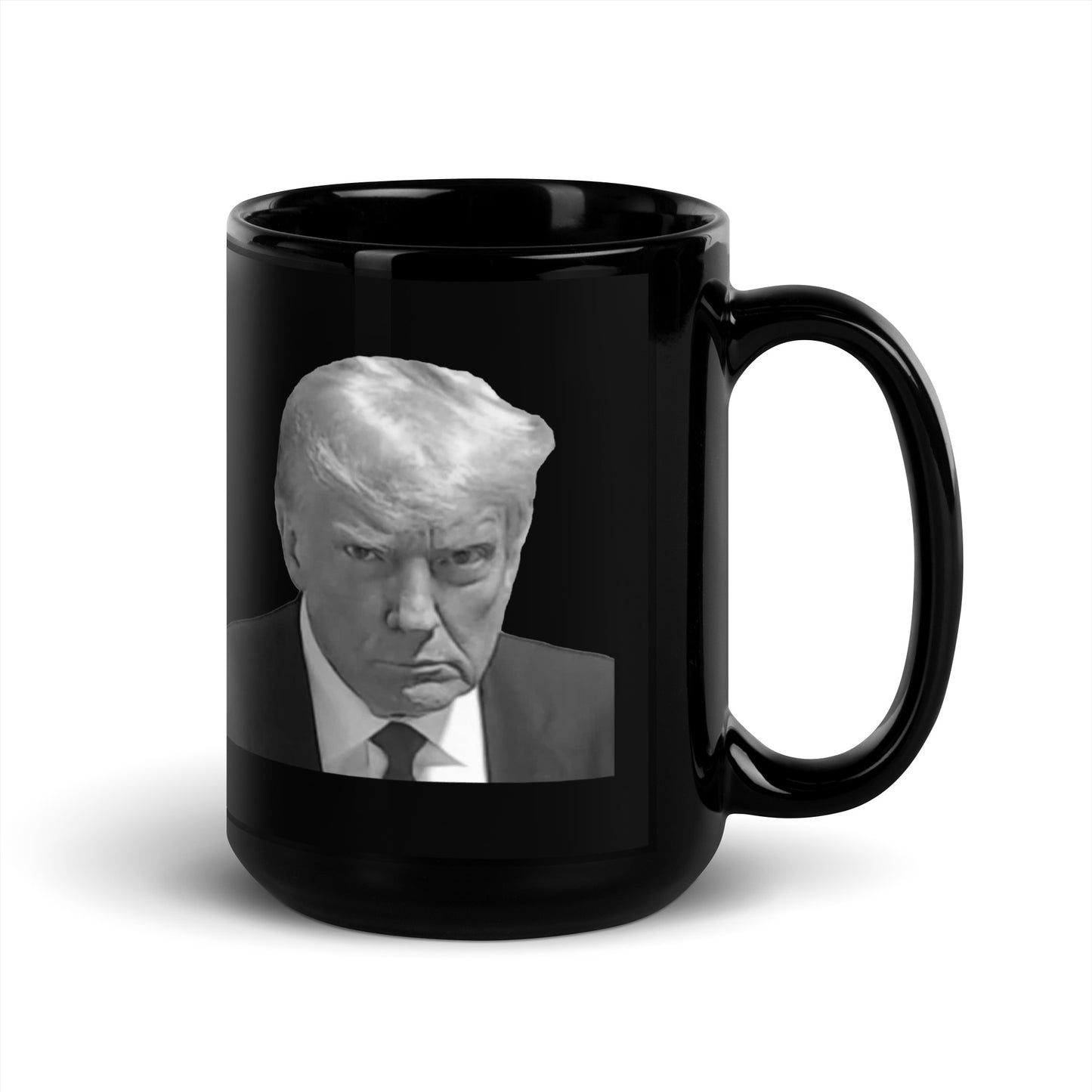 TRUMP MUGSHOT Black Glossy Mug