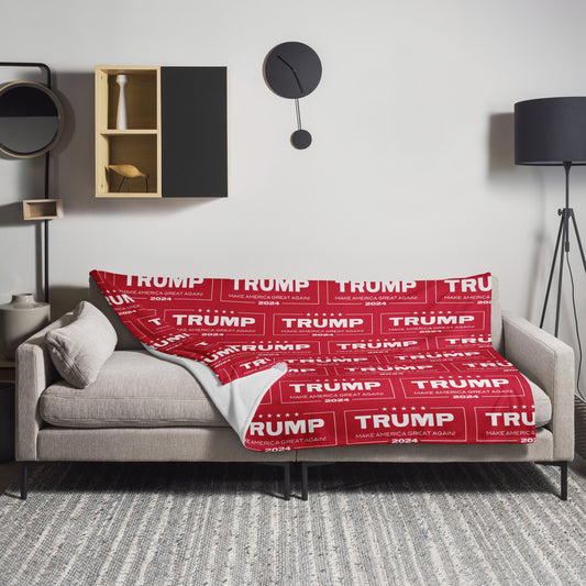 Trump MAGA 2024 Throw Blanket