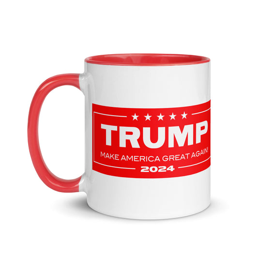 TRUMP 2024 MAGA Mug with RED Color Inside